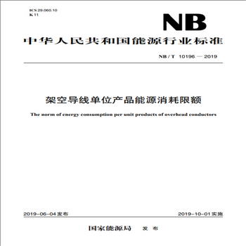 NB/T 10196—2019 架空導線單位產品能源消耗限額